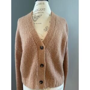 Everlane V-Neck Cropped Fall Cardigan Sweater Medium